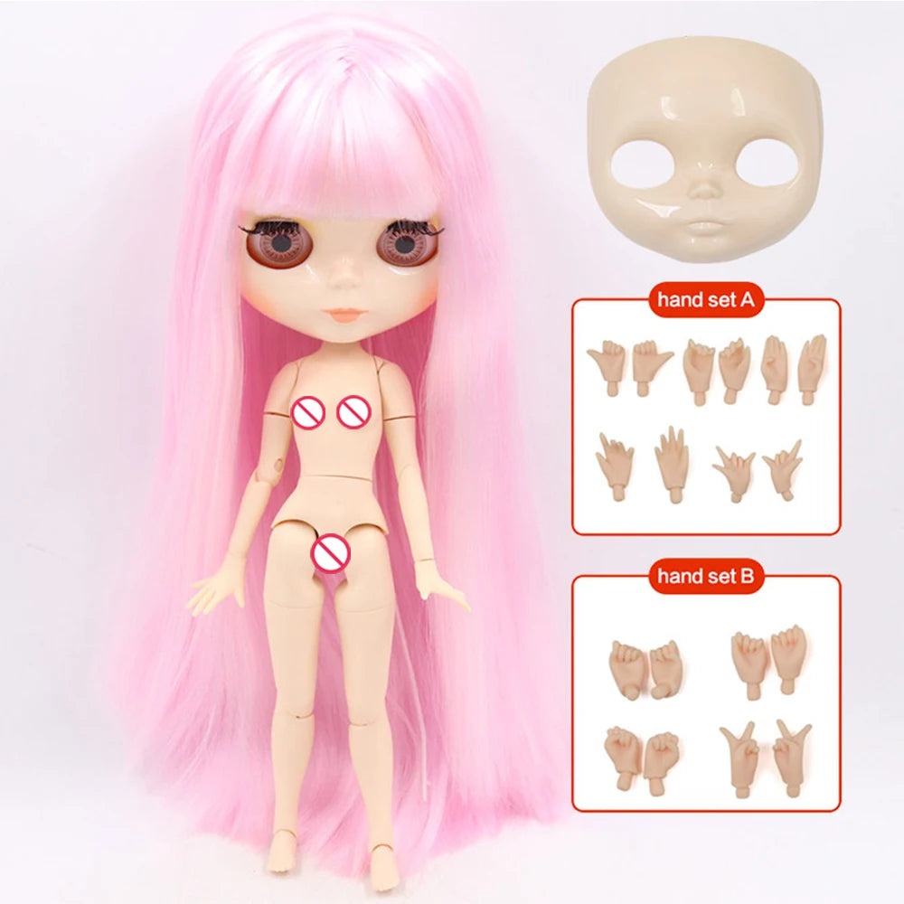 ICY DBS Blyth دمية الجسم المشترك 30 سنتيمتر BJD لعبة وجه أبيض لامع ووجه بلوري مع أيدي إضافية AB ولوحة 1/6 لتقوم بها بنفسك دمية الموضة