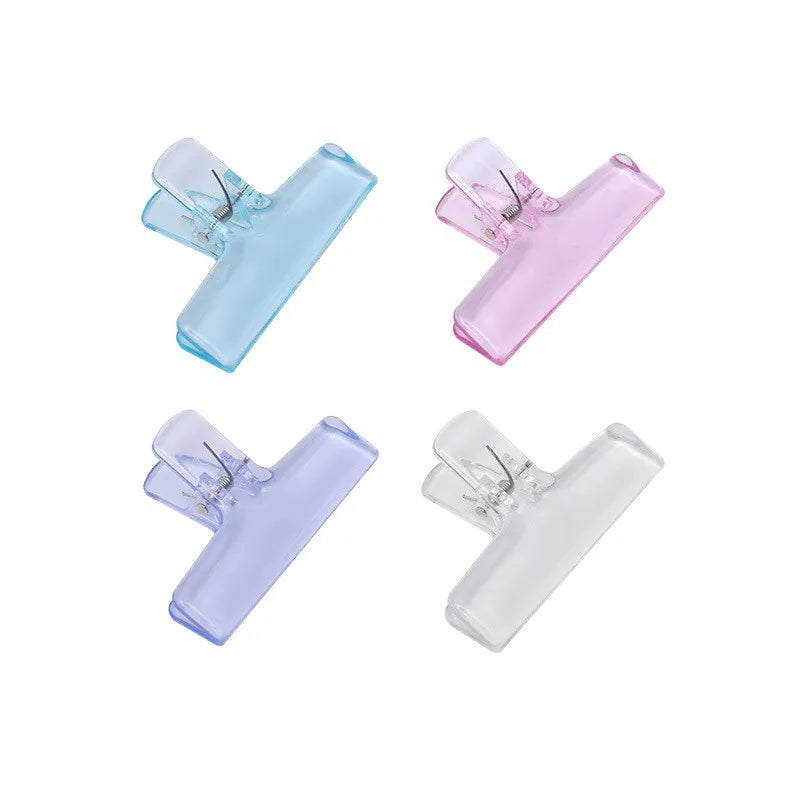 Colorful Transparent Acrylic Binder Clip Planner Clip Paper Clamp Organizer Office File Clamps Holder Stationery School Supplies