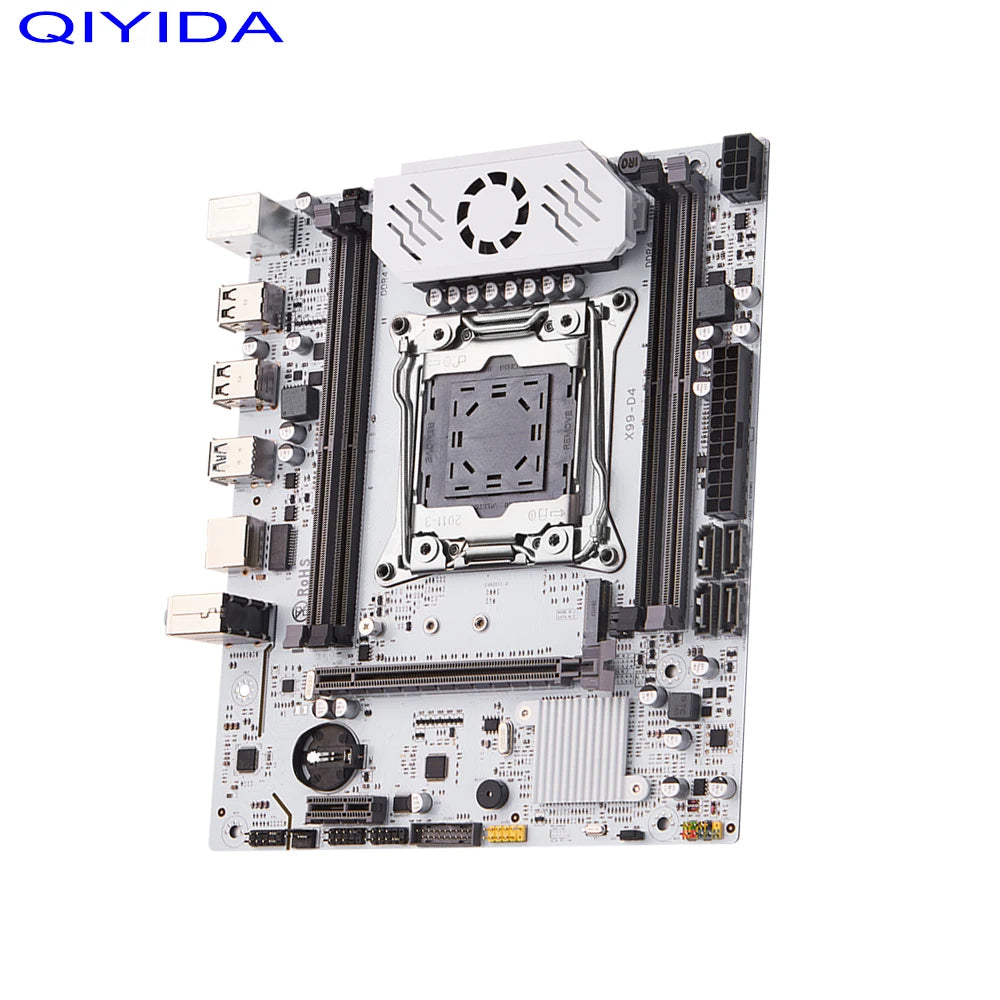 QIYIDA X99 motherboard D4 LGA 2011 3 with M.2 slot Support X99 C612chip DDR4 Memory SATA3.0 USB3.0 PCI16X