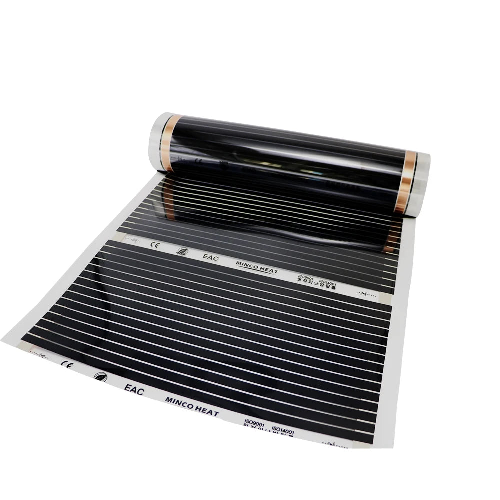 All Sizes 140w/m2 Infrared Heating Film 220V Electric Warm Floor Mat 50cm Width Made In Korea