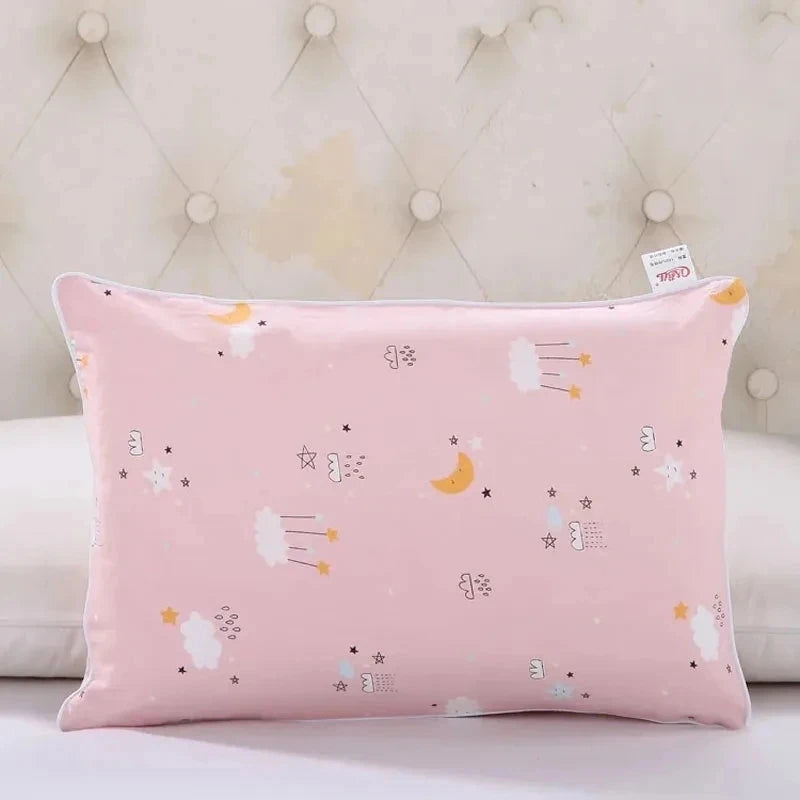 Cartoon Pattern Boys Girls Pillow Case 100% Cotton Side Zipper Baby Pillowcase Four Seasons Children's Pillow Dust Cover