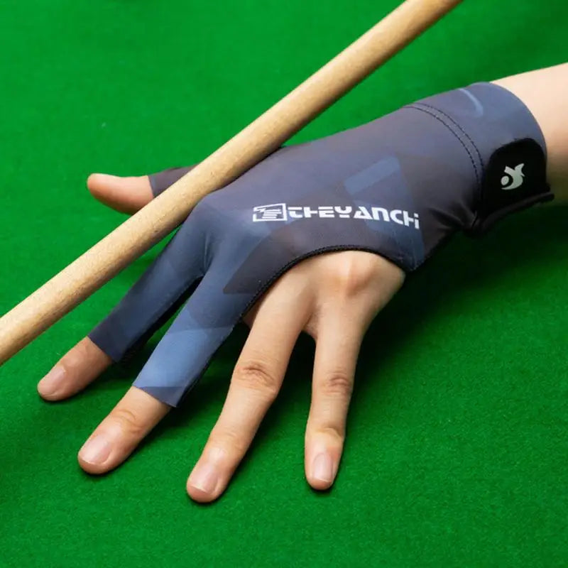 Billiards Glove Left Hand Three Finger Snooker Billiard Glove Non Slip Stickers Elasticity Billiard Training Gloves Accessories