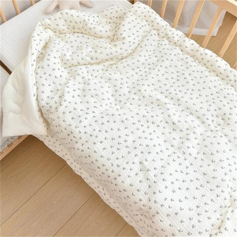 Newborn Baby Unisex Blanket Winter Cotton Knitted Infant Bed Sleeping Covers Quilts Toddler Stroller Swaddle Wrap Bedding Quilt