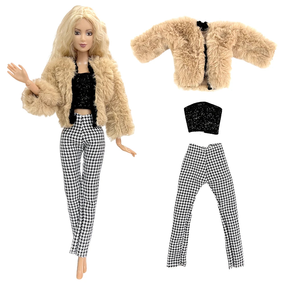 NEW 1x Fashion Skirt For 1/6 Doll Casual Outfits Vest Shirt Pants Dress Dollhouse Accessories Clothes for Barbie Doll JJ