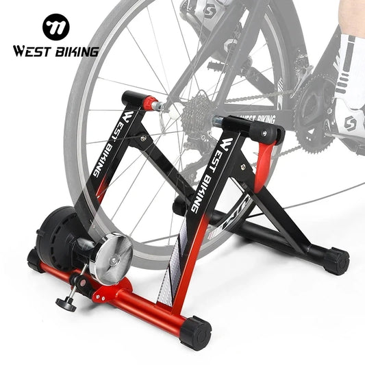 WEST BIKING Indoor Exercise Bike Trainer 6 Speed Magnetic Resistance Cycling Trainer Road MTB Bicycle Trainers Home Training