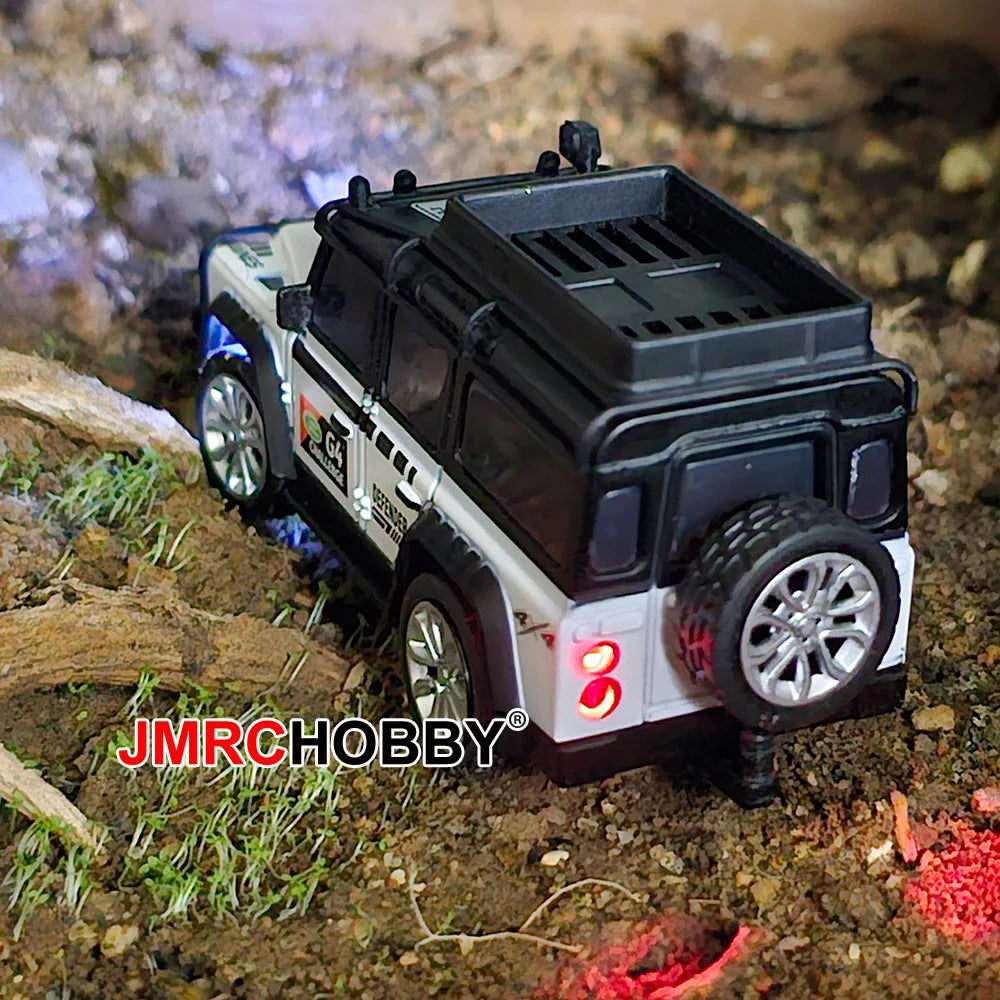 1:64 Metal Alloy Proportional Remote Control Vehicle Model 2.4GHz Mini Simulation RC Car With Trailer