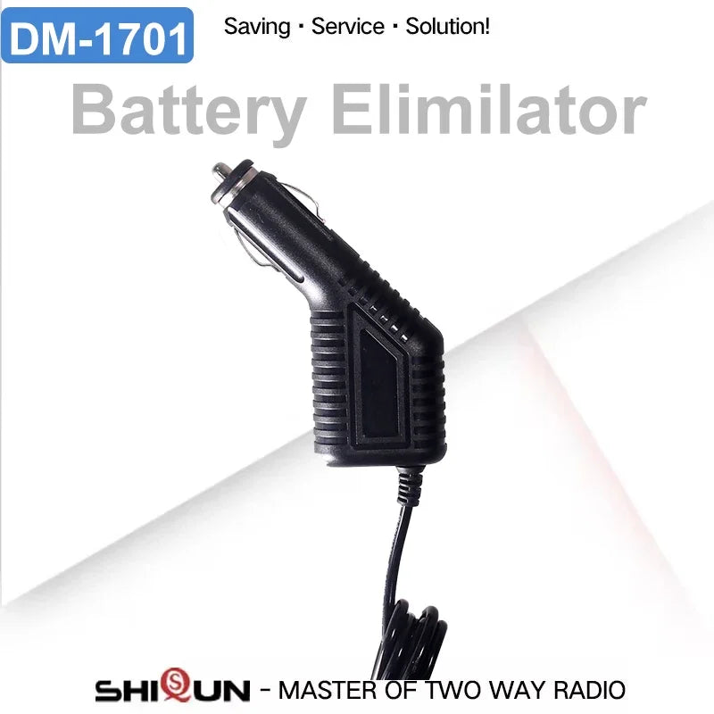 DM-1701 Battery Elimilator Car Charger DC 12V For Baofeng DMR Digital Walkie Talkie Two Way Radio Accessories Designed for 1701