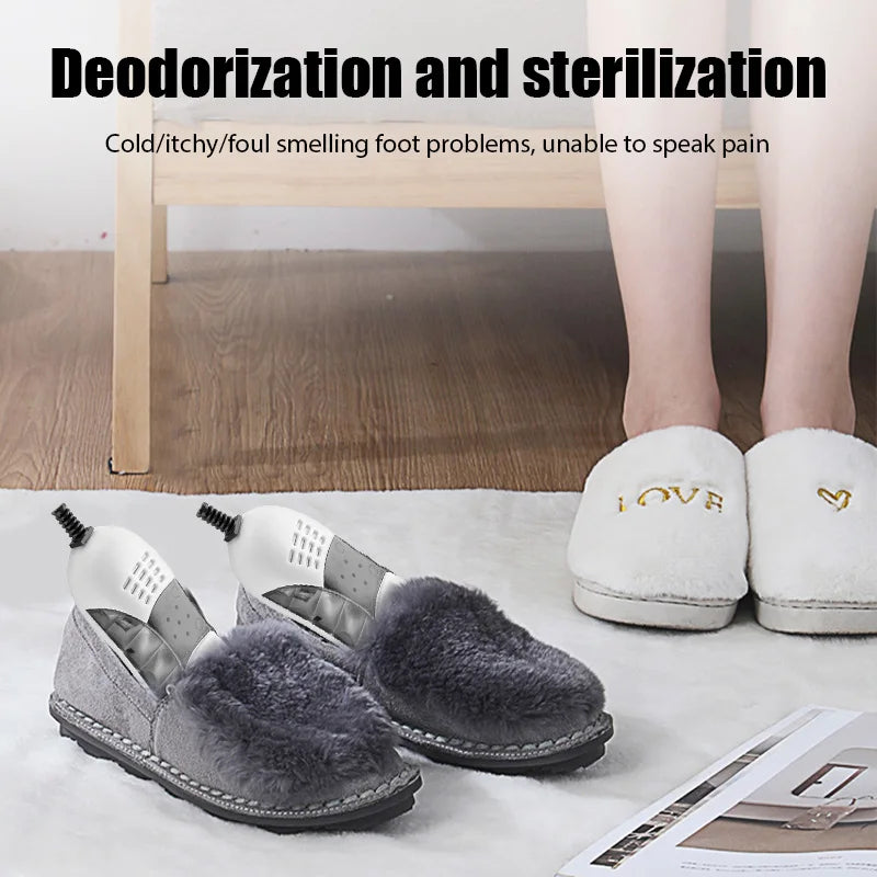 Boots Electric Shoes Dryer Deodorizer with Heat Dehumidifier Device Foot Warmer Heater Eliminate Odor UV Shoe Drying Household