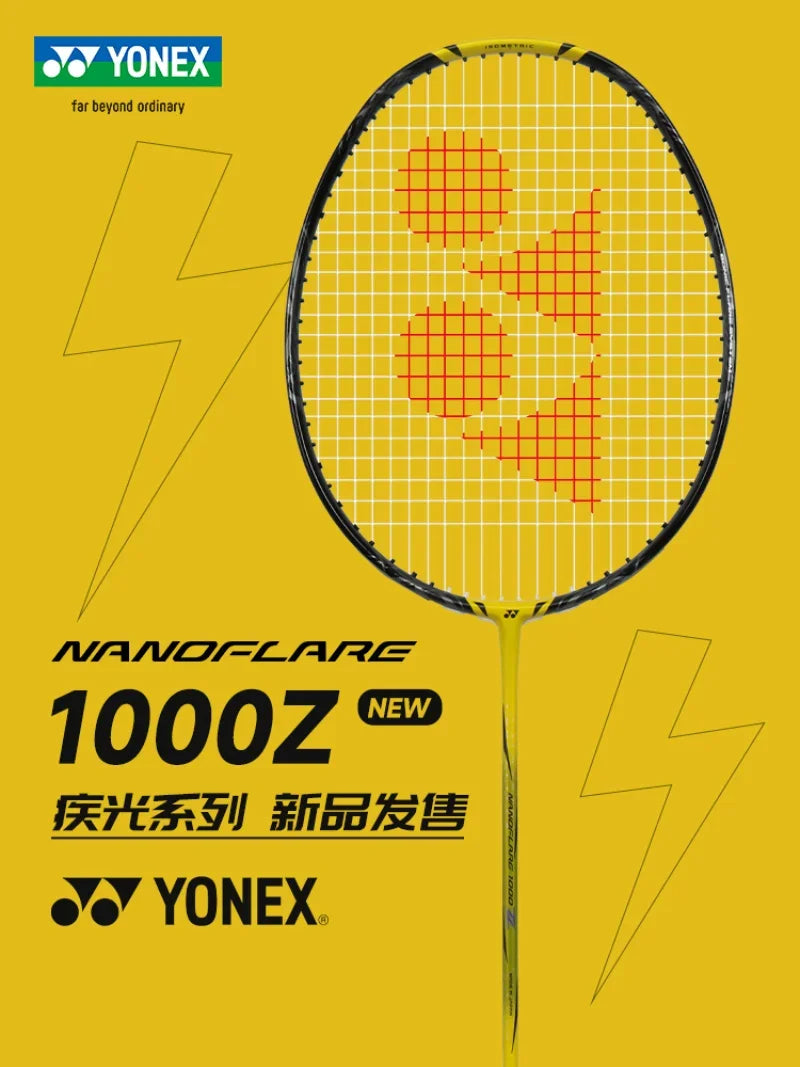 Ракетка для бадминтона Yonex yy Сверхлегкая углеродистая ракетка Flash NF 1000Z желтая скорость увеличенный замах профессиональная