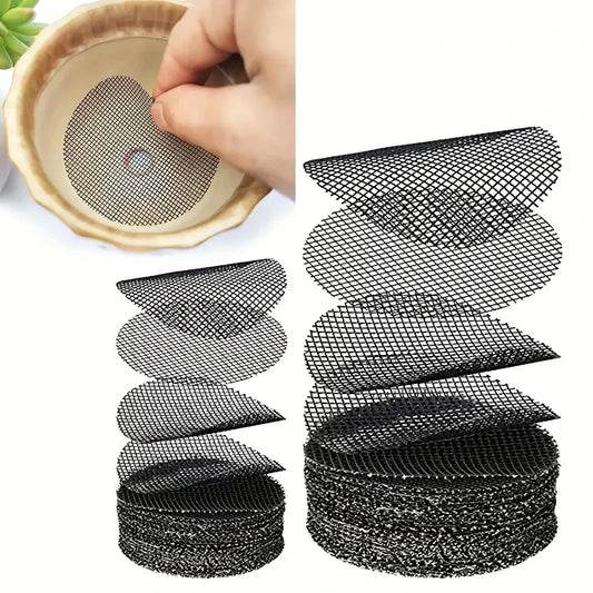 50 Piece Pot Hole Screen Mat, Round Drainage Hole Screen to prevent soil loss, Plant Drainage Screen Gasket, Gardening Supplies