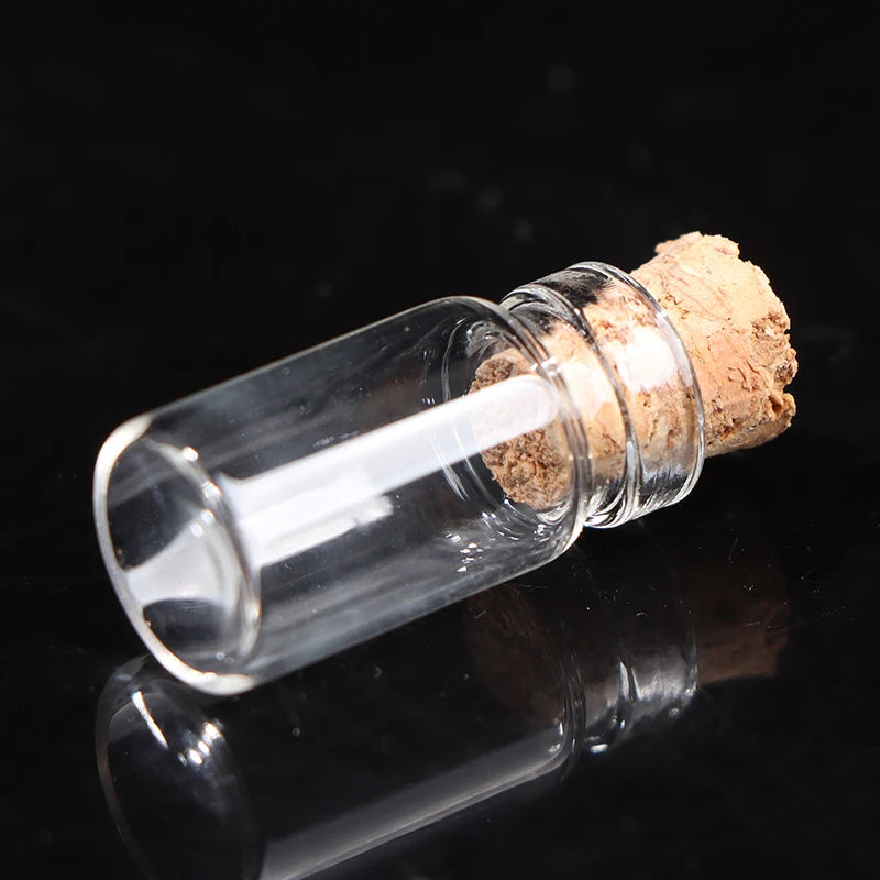 10pcs Mini Small glass tubes with Clear Cork Stopper Tiny Vials Jars Containers Message Wedding Jewelry Chemistry lab supplies