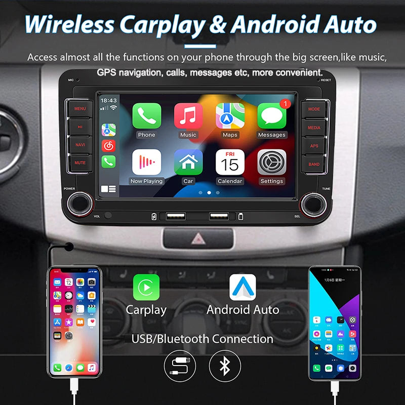 Android13 2 Din Car Radio для VW Volkswagen Golf 5 6 Passat B6 Jetta MK5 MK6 Autoradio Multimedia Player Car Intelligent Systems