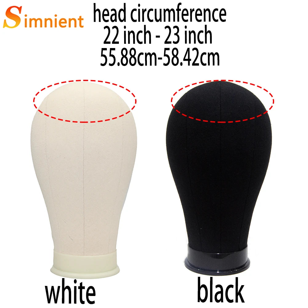 Training Mannequin Head Canvas Block Head Display Styling Mannequin Manikin Head WigTripod Stand Free Get T Pins Wig Install Kit