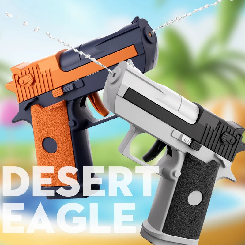 2024 New Summer Water Gun Toy Desert Eagle Pistol Non Electric High Pressure 10 Meter Range Retro Color Beach Toys for kid Adult