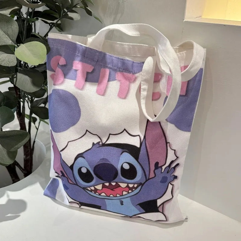 Сумка-тоут Stitch сумка через плечо STITCH мультфильм периферийная симпатичная холщовая сумка на плечо Лило и Малыш та же сумка для покупок