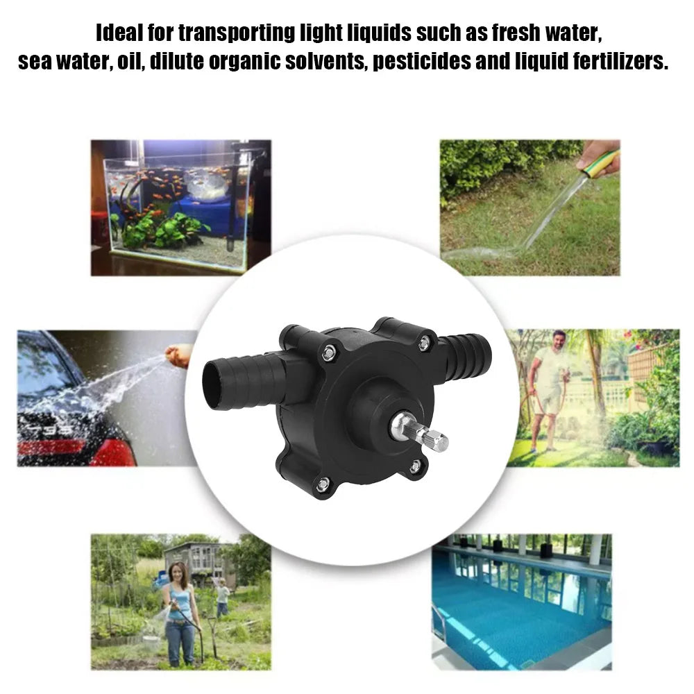 Portable Home Garden Outdoor Tool Electric Drill Pump Diesel Oil Fluid Water Pump Mini Hand Self-priming Liquid Transfer Pumps