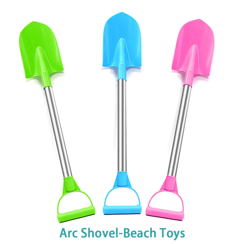 Children Beach Shovel 56cm Stainless Steel Pointed Shovel Toy Sand Snow Thickened Play House Beach Shovel Outdoor Toys Kids Gift