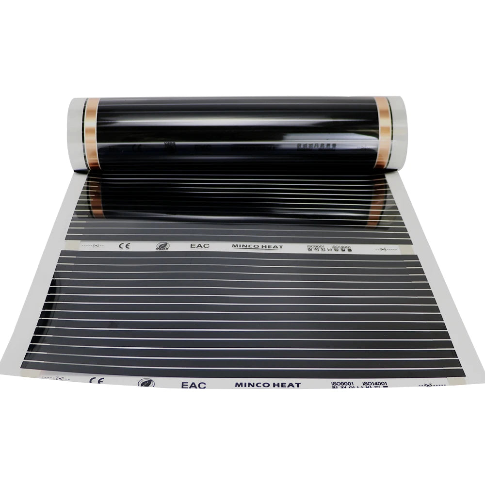 All Sizes 140w/m2 Infrared Heating Film 220V Electric Warm Floor Mat 50cm Width Made In Korea