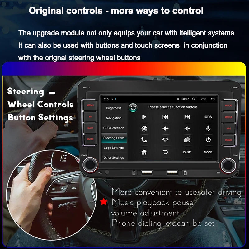 Android13 2 Din Car Radio для VW Volkswagen Golf 5 6 Passat B6 Jetta MK5 MK6 Autoradio Multimedia Player Car Intelligent Systems