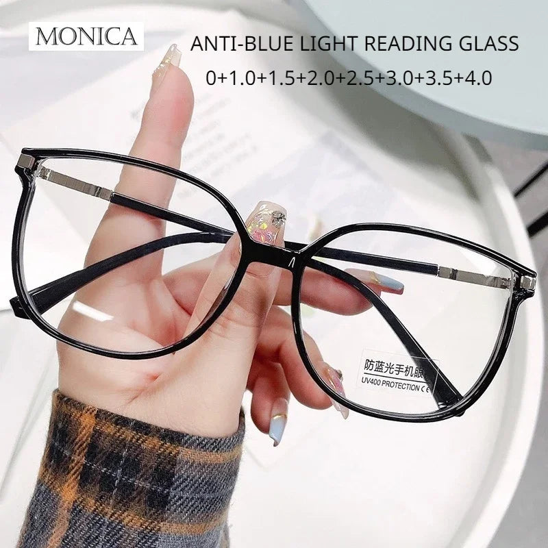 Glitter Anti Blue Light Reading Glasses for Men Women Optical Computer Reader Eyewear Hyperopia Prescription Diopter +1.0 ~+4.0