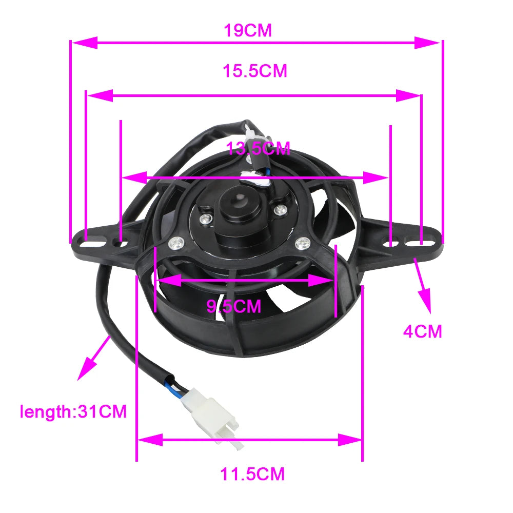 Oil Cooler 200cc 250cc Engine Radiator for ATV Quad Go Kart Buggy Motocross Motorcycle Spare Parts Motorcycle Cooling Fan