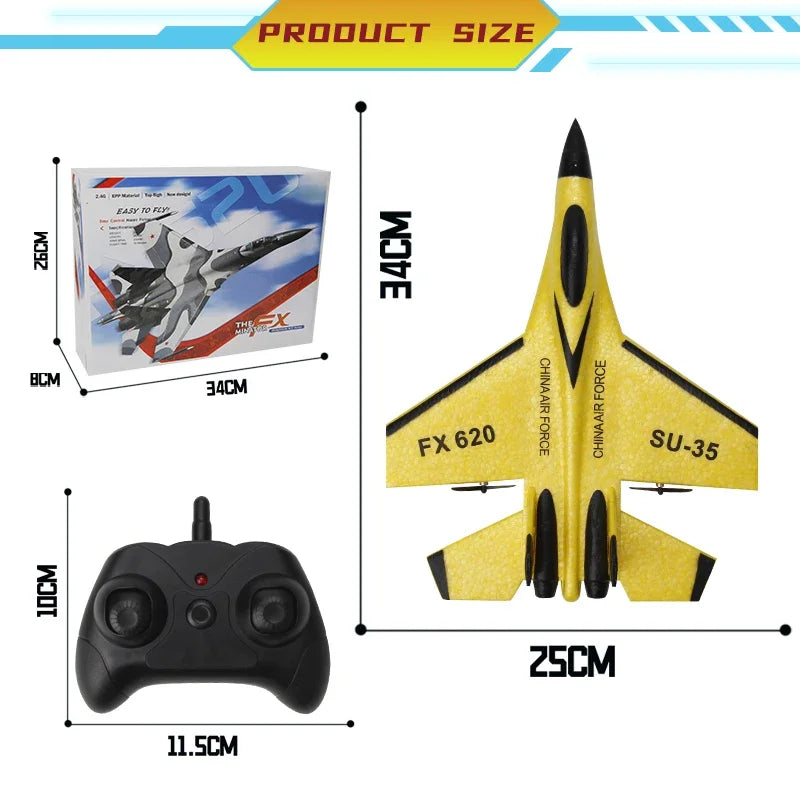 RC пенопластовый самолет SU-35 2.4G радиоуправляемый планер пульт дистанционного управления истребитель планер самолет пенопласт мальчики игрушки для детей