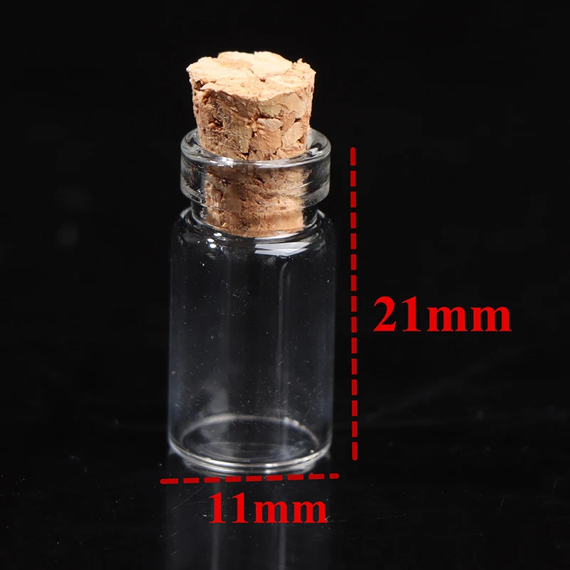 10pcs Mini Small glass tubes with Clear Cork Stopper Tiny Vials Jars Containers Message Wedding Jewelry Chemistry lab supplies