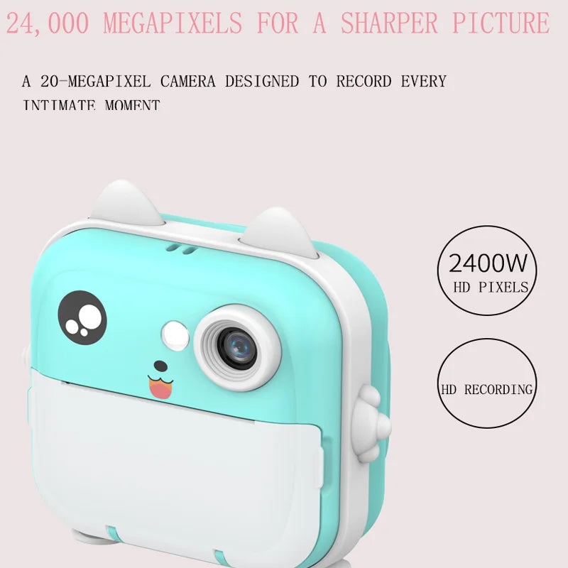 Digital Children Camera For Photography Instant Print Photo Kids Camera Mini Thermal Printer Video Educational Toys Gift