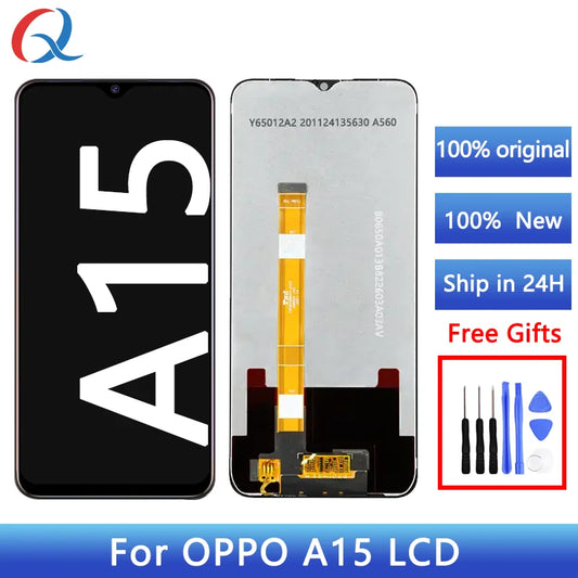 مجموعة المحول الرقمي الأصلية لاستبدال شاشة Oppo A15 A15s لشاشة الهاتف المحمول Oppo A15 A15s LCD لشاشة OPPO A15