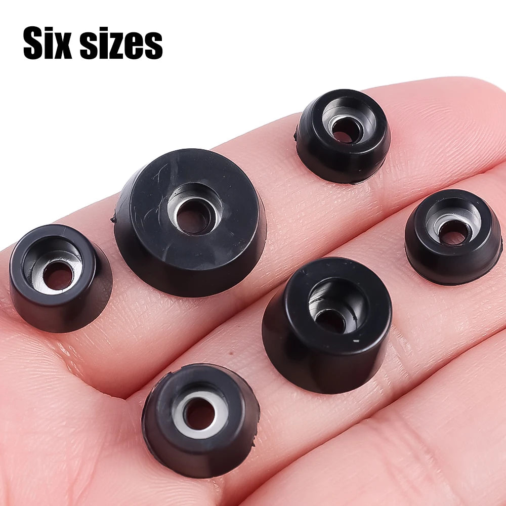 8/24Pcs Rubber Pads Floor Protectors Table Chair Furniture Leg Cover Speaker Cabinet Bottom Black Tips Absorber Non-slip Gasket