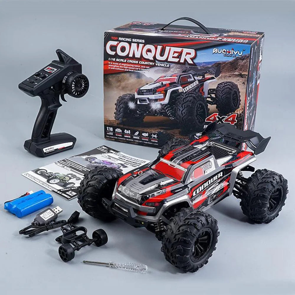 2024 New 1:16 Scale Large RC Cars 50km/h High Speed RC Cars Toys for Boys Remote Control Car 2.4G 4WD Off Road Monster Truck