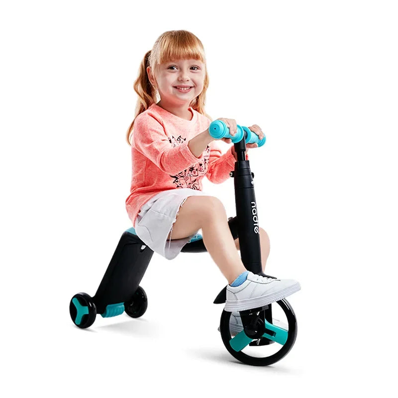 3 in 1 Kids Kick Scooter Kickboard+ Tricycle + Balance bike Child Ride On Toy Boy Girl Scooter Adjustable Toddler Birthday Gift