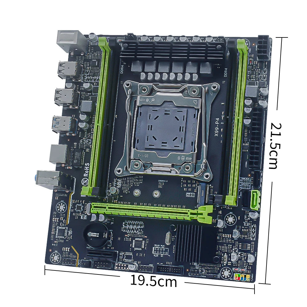 Материнская плата MUCAI X99 P4 LGA 2011-3 поддерживает процессор Intel Xeon, четырехканальную оперативную память DDR4 NVME M.2/SATA 3.0