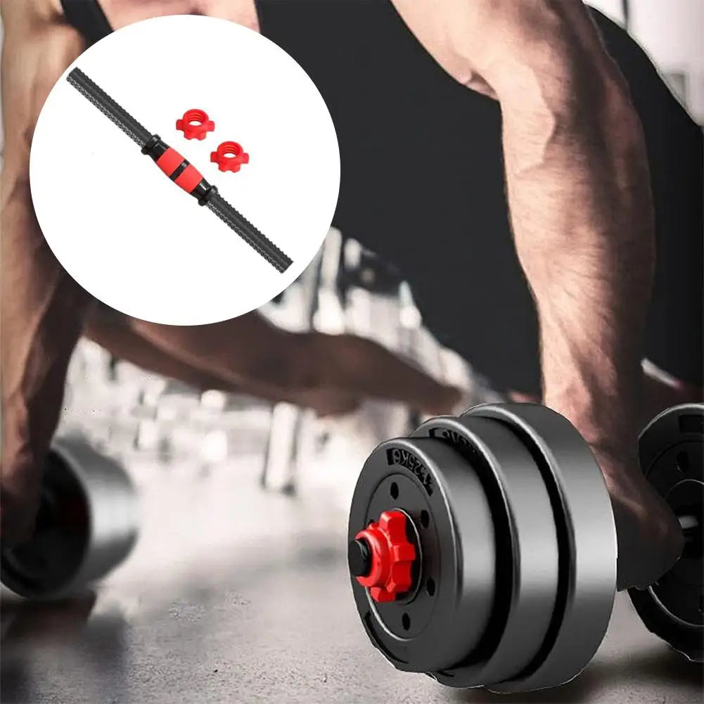 Dumbbell Bar With Barbell Buckle Barbell Bar Threaded Dumbbell Handles Powerlifting Fitness Equipment For Home Gym Accessories