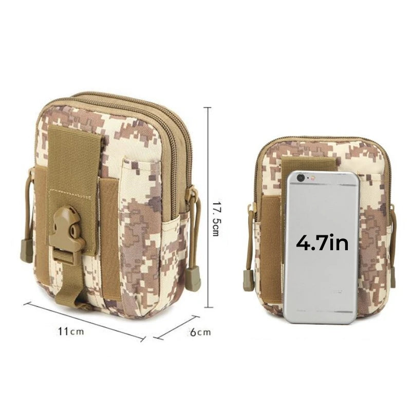 Outdoor Men Waist Pack Bum Bag Pouch Waterproof Tactical Military Sport Hunting Belt Molle Nylon Mobile Phone Bags Travel Tools