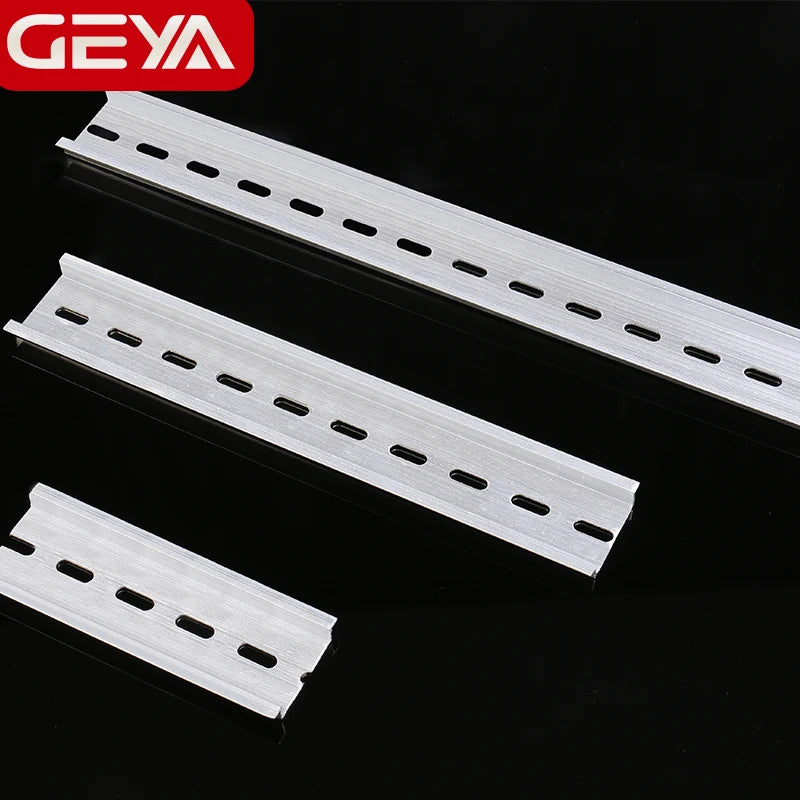 GEYA Guide Rail Aluminum Universal Type 35mm Slotted DIN Rail Long 10cm 15cm 20cm 30cm Thickness 1mm