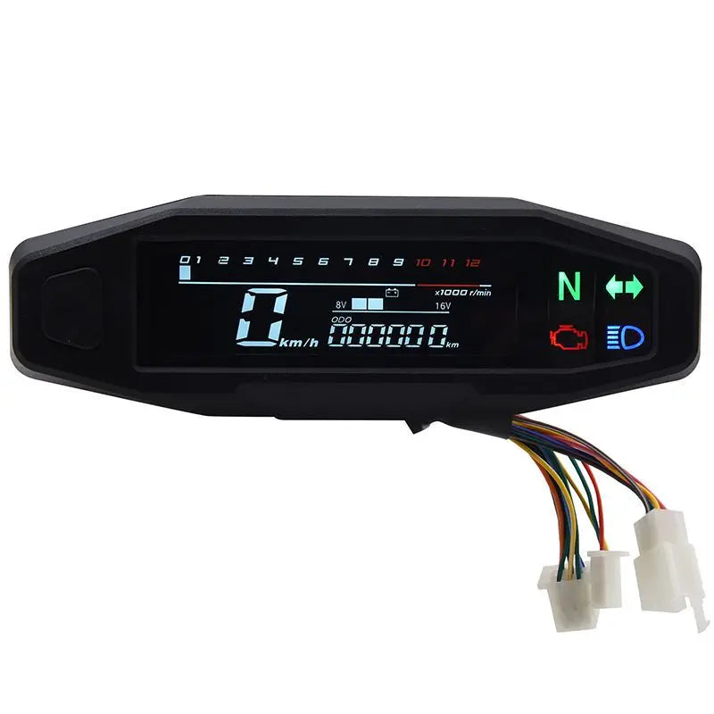 New Motorcycle Speedometer Oil Gauge Tachometer Universal Digital Meters Instrument Cluster Turn Signal Light Indicator