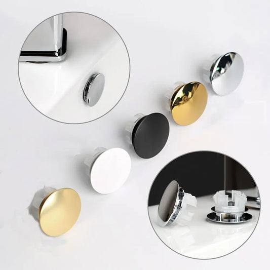 Sink Overflow Covers Trim Ring Cap Kitchen Bathroom Sink Bathtub Round Double Layer Replacement Hole Cover For 22mm-24mm Hole