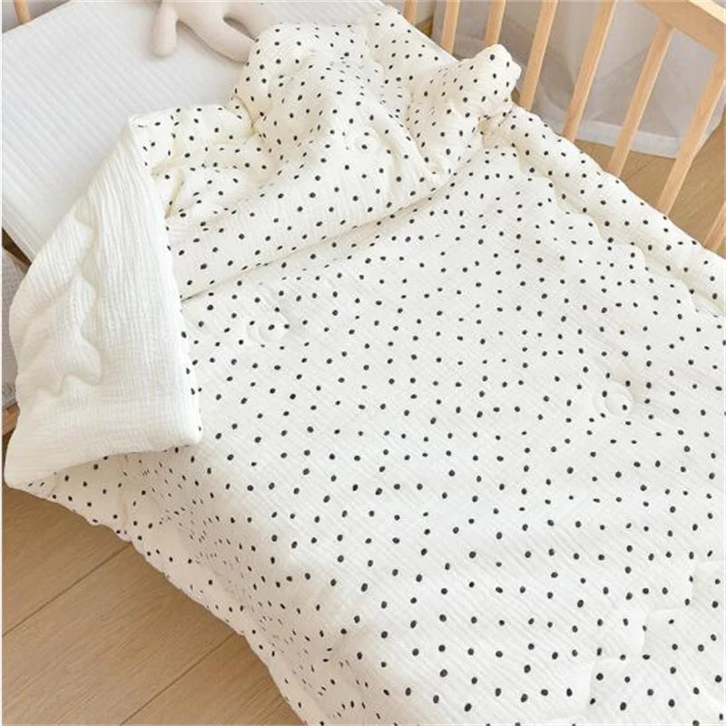 Newborn Baby Unisex Blanket Winter Cotton Knitted Infant Bed Sleeping Covers Quilts Toddler Stroller Swaddle Wrap Bedding Quilt