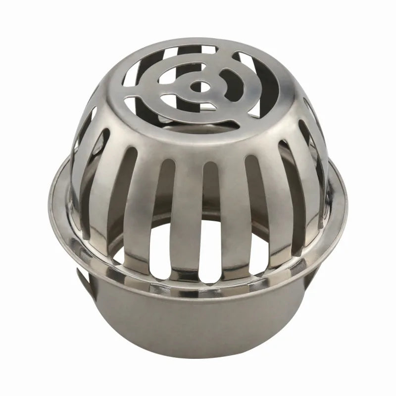 Stainless Steel Balcony Roof Round Large Displacement Anti-blocking Floor Drain Outdoor Rain Bucket Drainage Floor Drain