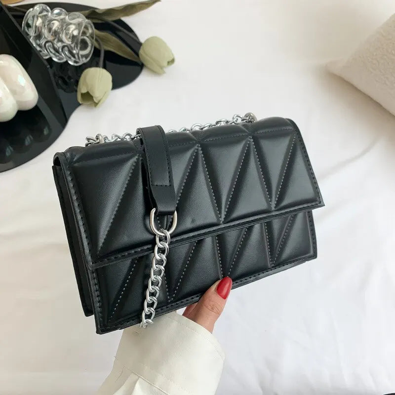 Fashion Trend Crossbody Single Bag On The New Small Bag 2023 New Tide Korean Version Of The Foreign-style Chain Small Square Bag