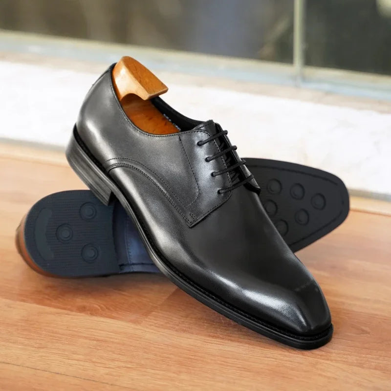 Derby Shoes for Men Black Brown Leather Shoes for Men Office Formal Shoes for Men Fomer Wedding Zapatos Para Hombres De Vestir