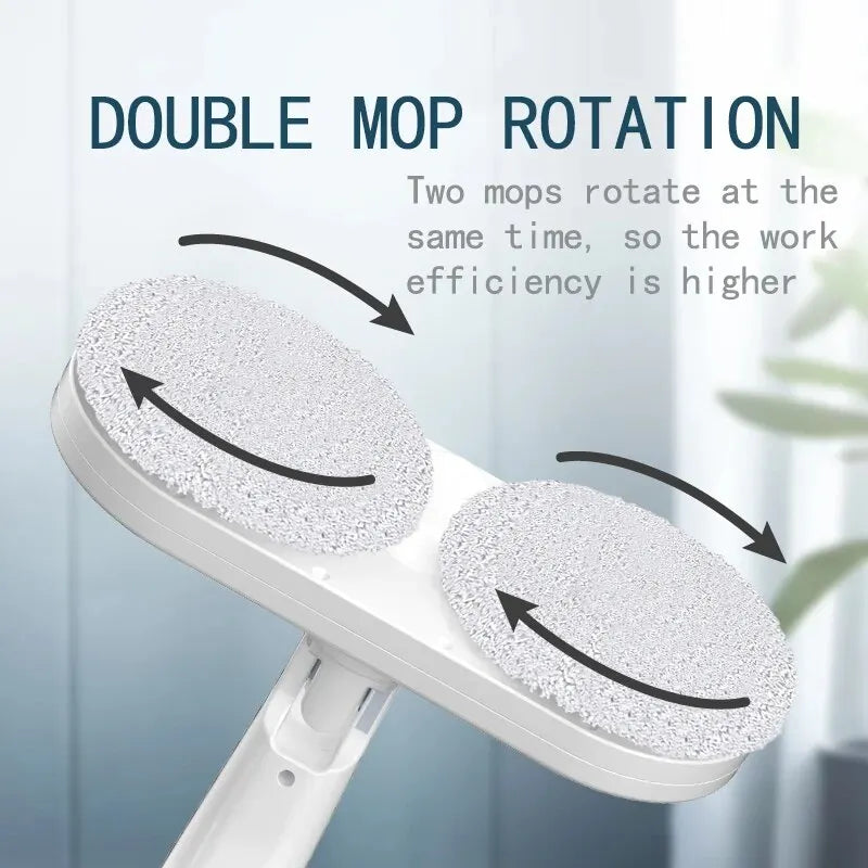 Wireless Electric Spin Mop Cleaner Automatic 2 in 1 Wet & Dry Home Cleaner Car Glass Ceiling Door Windows Floor Scrubber Machine