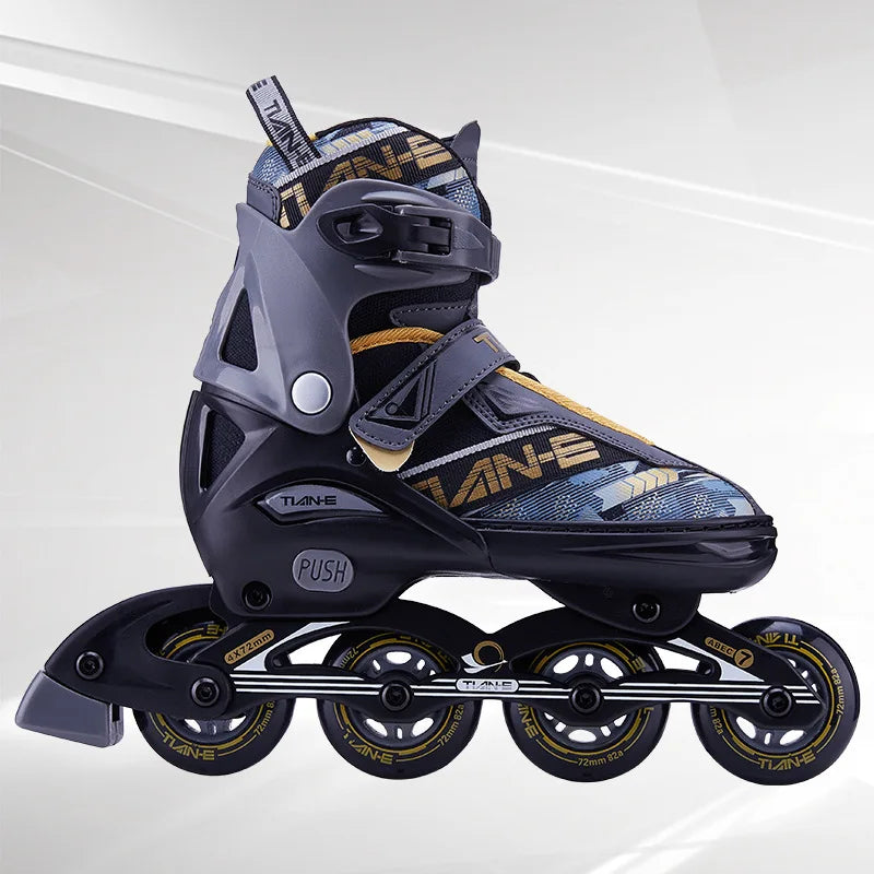 9 color Skating shoes for children and adults Roller Skating shoes with adjustable straight wheelsVFD