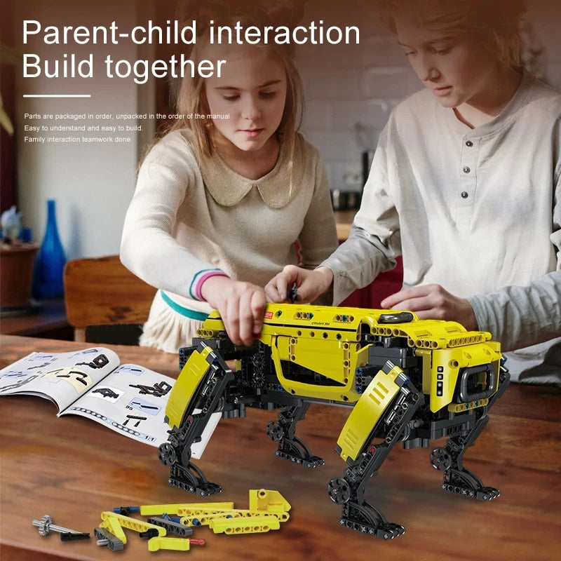 936PCS RC Power Robot Dog Building Blocks 15066 Технические игрушки-роботы Моторизованные Boston Dynamics Big Alpha Dog Model Bricks Подарки