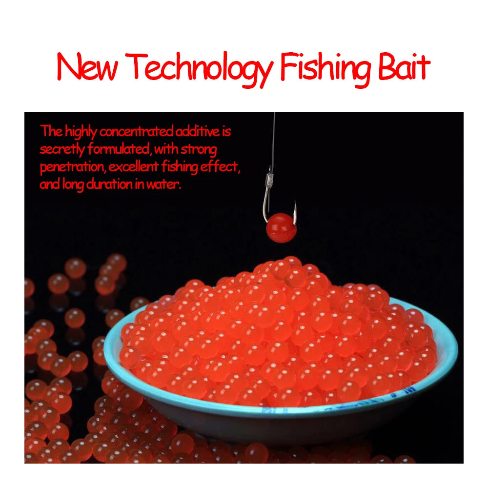 100-200-500pcs / Bottle 7mm Soft Fishing Jelly Bait Carp Fake Fish Egg Jelly Beads Artificial Lure