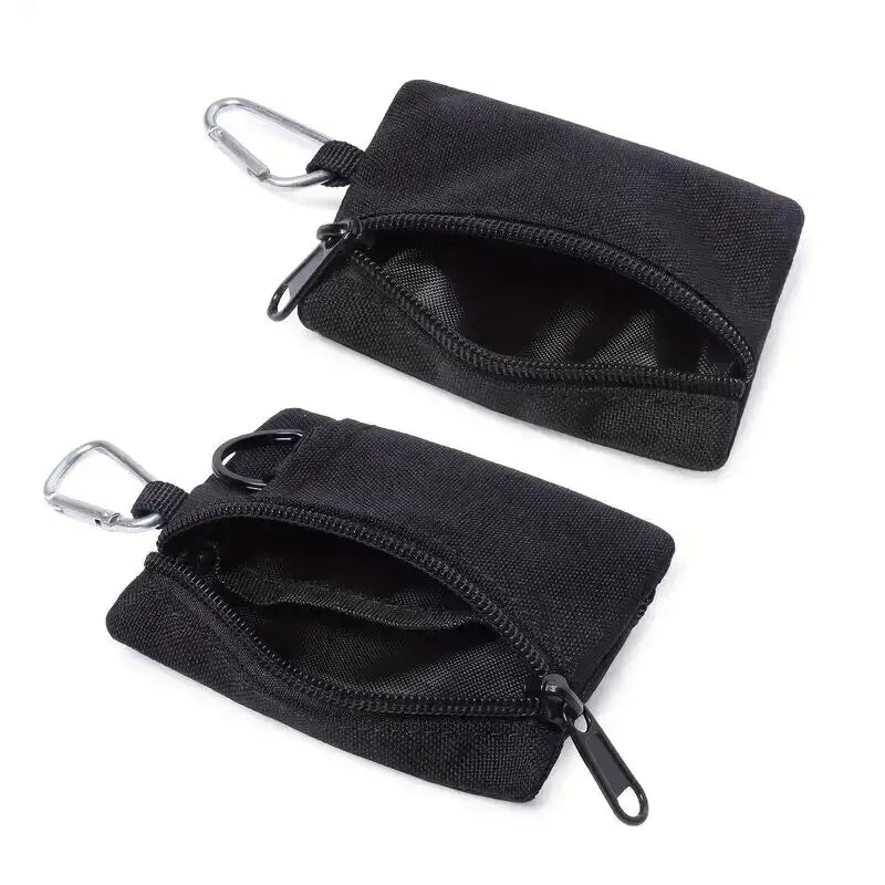 Men's Coin Purse Card Holder Canvas Small Wallet Outdoor Sports Storage Bag Small Hanging Bag Wallet Key Bag Mini Sports Bag