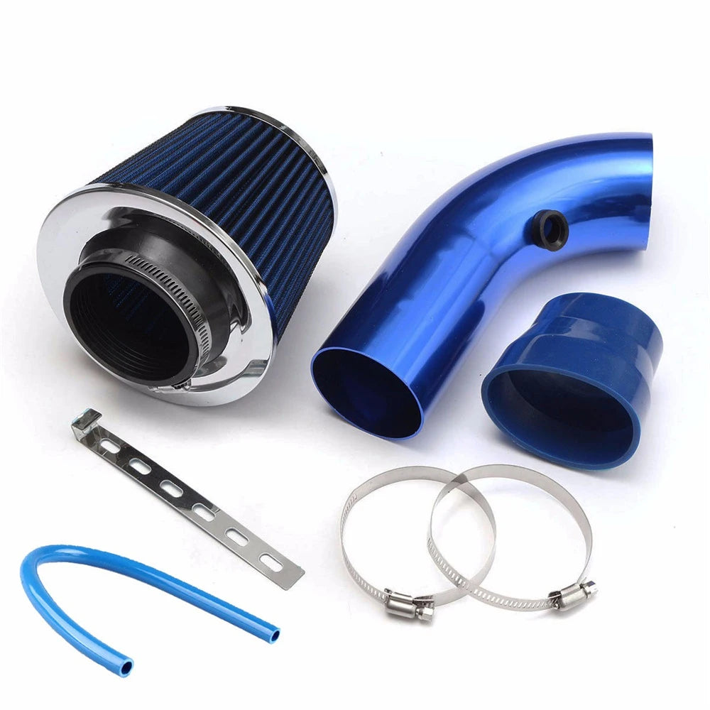 76mm Car Refitted Winter Mushroom Head Air Filter Intake Pipe Filter High Flow High Cold Air Filter Aluminum Pipe Kit