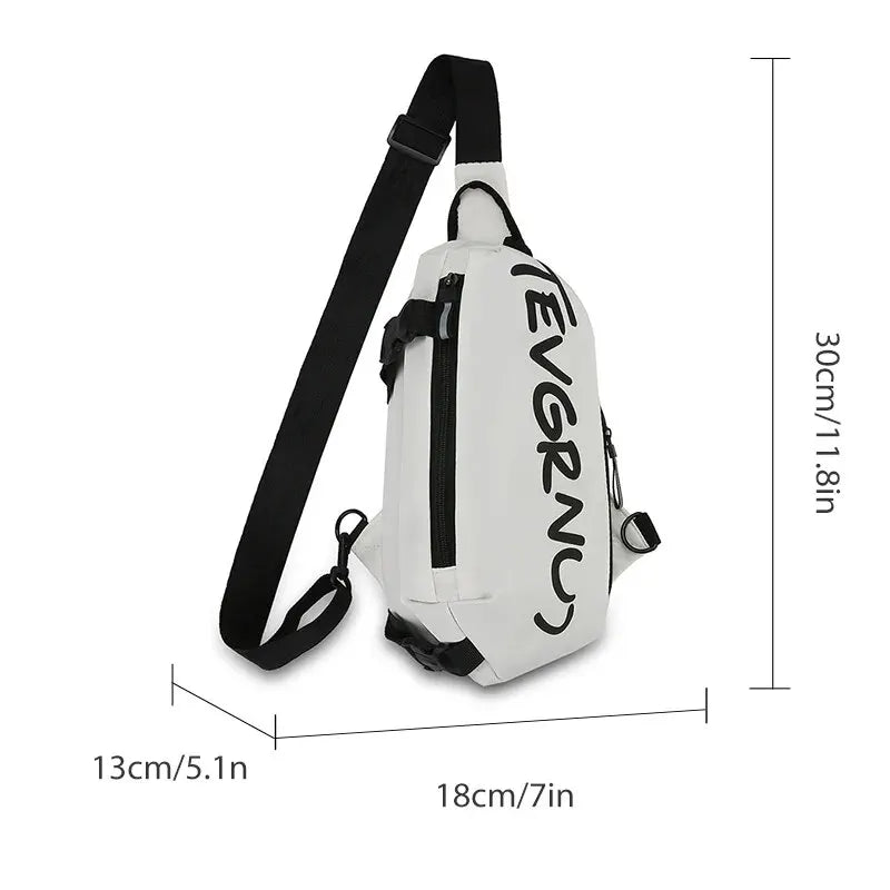 Autumn and Winter Nylon Chest Bag Trendy and Fashionable Women's Shoulder Bag Sports and Leisure Men's Oblique Straddle Bag