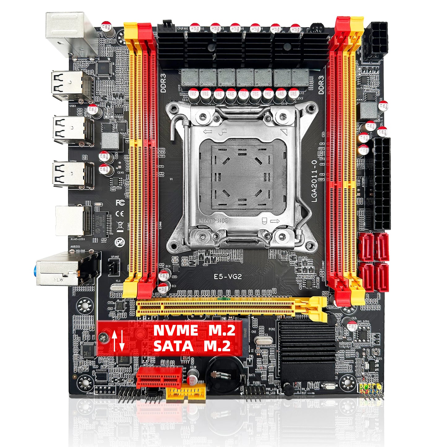 Комплект материнской платы ZSUS X79 VG2 с процессором Intel LGA2011 Xeon E5 2689 C2 DDR3 1*16 ГБ 1600 МГц ECC RAM память NVME M.2 SATA